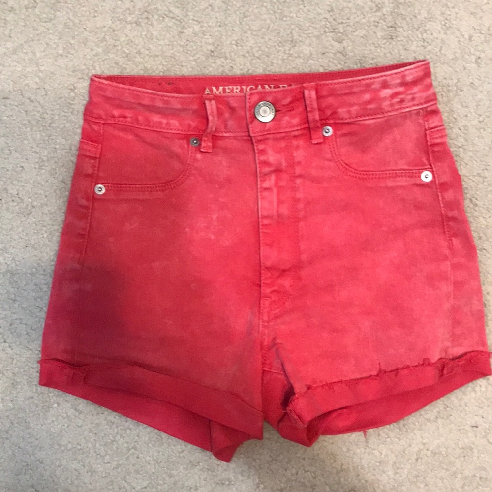 AE High Rise Shortie Jean Shorts